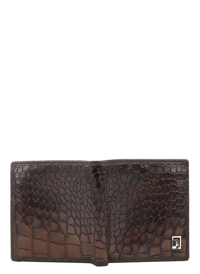 Da Milano RFID Protected Leather Wallet for Men with Card Slot - Brown - Image 5